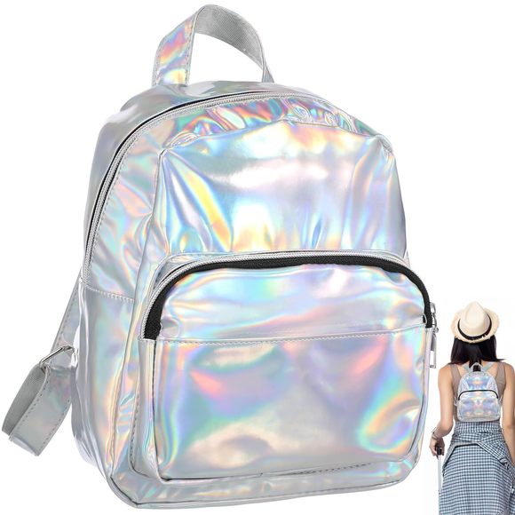 Chic Holographic Backpack Cute Hologram Shoulder Bag Satchel Christmas :v - Picture 1 of 9
